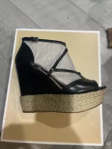 Neu im Karton Michael Kors Terri Wedge schwarzes Leder 8 - Bild 1 von 6