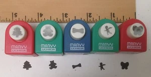 Set of 5 Marvy Mini Button Punches - Bear, Butterfly, Bone, Cherub, Tree - NEW - Picture 1 of 1