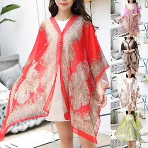 Damen Strandkleid Poncho Strandkleid Sommer-Badeanzug Bikini Kaftan-Oberteil : - Bild 1 von 24