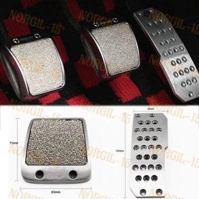 Car Foot Rest Fuel Brake MT Pedals For Honda Accord Civic Del Sol Fit RSX Mugen - Image 1 of 4