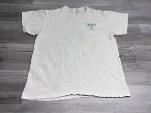 Vintage 80s Faded Graphic T-Shirt Dolfin Crew Club Preppy Distressed Size Medium - Bild 1 von 12