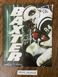 NFL New York Jets Legend FRED BAXTER #84 Autógrafo Firmado a Mano 100% AUTÉNTICO - Imagen 1 de 2