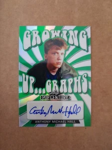Anthony Michael Hall /7 Prismatic Green Autograph Card Leaf Pop Century 2022 - Picture 1 of 2