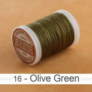 New 0.6mm Round Waxed Thread for Leather Craft Sewing Polyester Cord Wax Coated