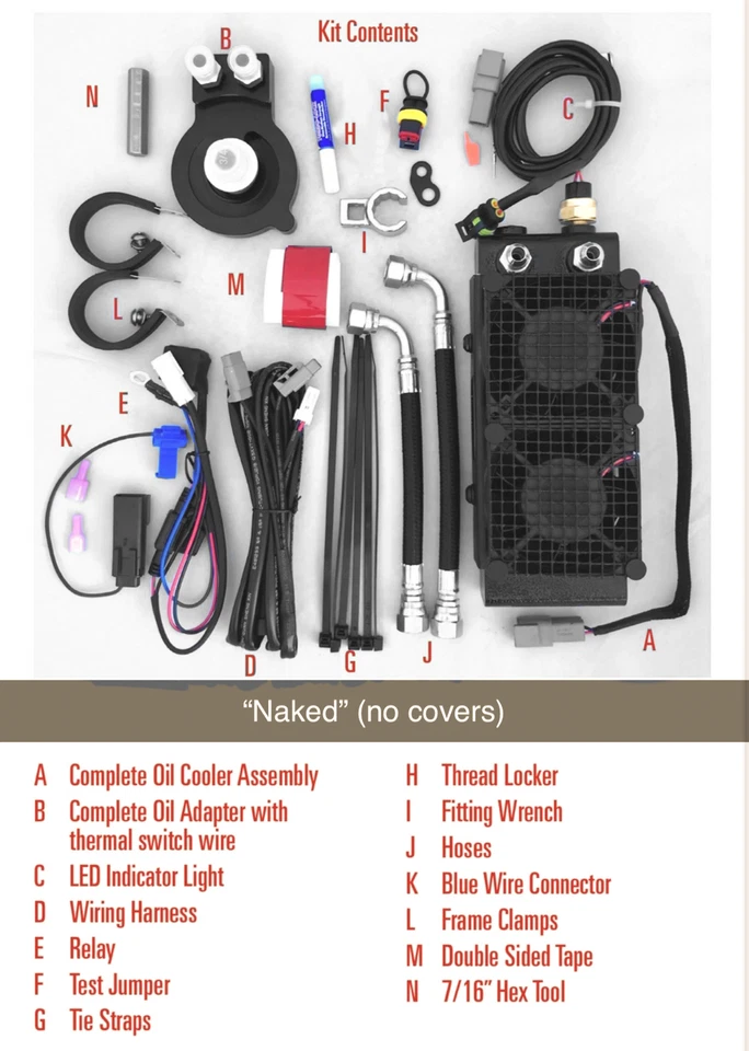 Harley Davidson Ultracool 2018 FLHTCUTG Tri Glide Ultra Classic enfriador de aceite desnudo Foto 1 de 1