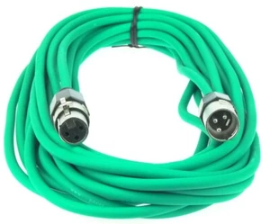 10 m Mikrofonkabel PACCS Grün XLR 3 pol polig DMX Mikrofon Kabel Patchkabel OFC - Picture 1 of 6