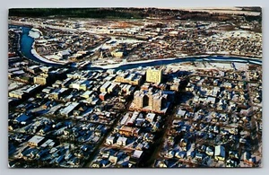 Luftaufnahme Fairbanks Alaska Vintage unbespielt Postkarte Geschäftsviertel - Bild 1 von 2