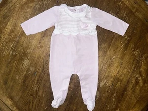 Mayoral Newborn Pink One Piece Snap Romper | Size 2-4 Months - Picture 1 of 10