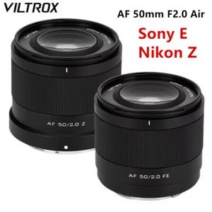 VILTROX AF 50mm F2.0 Air Full Frame Auto Focus Prime Lens for Sony Nikon Camera - Picture 1 of 12