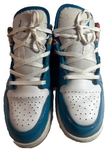 Scarpe da ginnastica Nike Air Jordan 1 Low SE GS Cyber Teal bianche Barcellona taglia 11