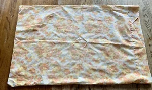 Vintage Cannon Monticello Standard Pillowcase Floral Orange Melon USA** - Picture 1 of 5