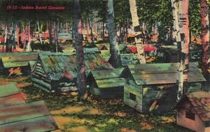 Postcard Indian Burial Grounds - Picture 1 of 2