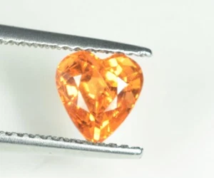 CORAZÓN GRANATE ESPESSARTITA NATURAL NARANJA FANTA MEJOR GRADO 1,68 ct Ver VIDEO GB - Imagen 1 de 3