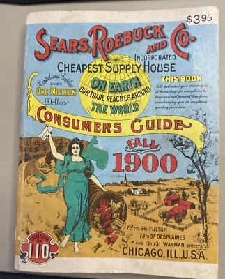 Vtg Fall 1900 Sears Roebuck and Co Mini 1970 REPRODUCTION Catalog No. 110 - Image 1 of 4