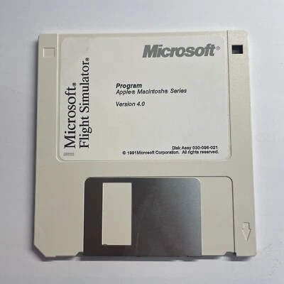 1991 Microsoft Flight Simulator 3.5" Apple Macintosh - 3 Inch disk - A1 - Image 1 of 4