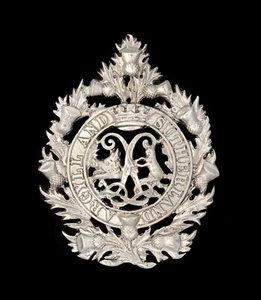 Argyll & Sutherland Highlanders Offiziers Mützenabzeichen gepunzt Silber - Bild 1 von 2
