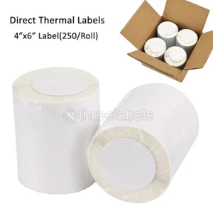 Etiquetas de envío térmico directo 4x6 250 para rollos Zebra Eltron ZP450 LP2844 2-20 - Imagen 1 de 7