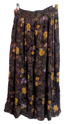 De Colección L'EQUIPE Multi Paisley Culotte Pantalones 28"W G1 Boho Cottagecore Retro Foto 1 de 4