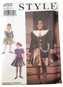 Style Pattern 2223 Girl's/Child Lined Jacket Skirt Bag Sizes 6-12  chest 25"-30" - Picture 1 of 4