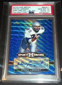 HOF 1995 (#7/8) POP 1 Exists PSA 10 10 Autograph Steve Largent Auto 2018 Signed - Picture 1 of 4