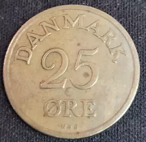 Moneda de 25 minerales Dinamarca 1951, Federico IX - Imagen 1 de 2