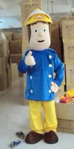 Fireman Mascot Costume Suit Cosplay Party Game Dress Outfit Halloween Adult - Picture 1 of 3