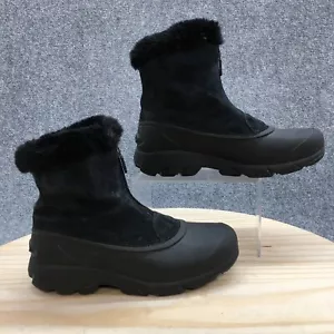 Sorel Waterproof Winter Boots Womens 8 Angel Thinsulate Black Sherpa NL1840-010 - Picture 1 of 17