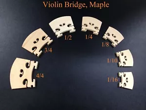 Violin Bridge 3/4 Size, Maple - 48mm(Upper)x39mm(Feet)x38mm(Height) - Bild 1 von 10