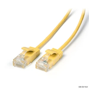 Laser 1m Ultra Slim CAT6 Ethernet Cable Yellow High-Speed RJ45 - Picture 1 of 1