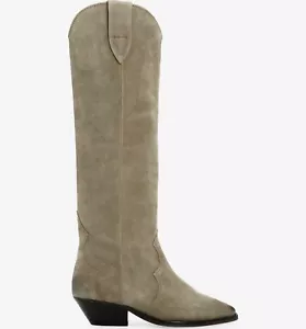 Botas de cuero de gamuza ISABEL MARANT Denvee en color topo talla 39 - Imagen 1 de 5
