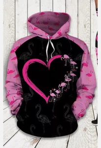 Flamingo 3D All Over Print Hoodie Gift for Men and Women Full Size S-5XL - Picture 1 of 2