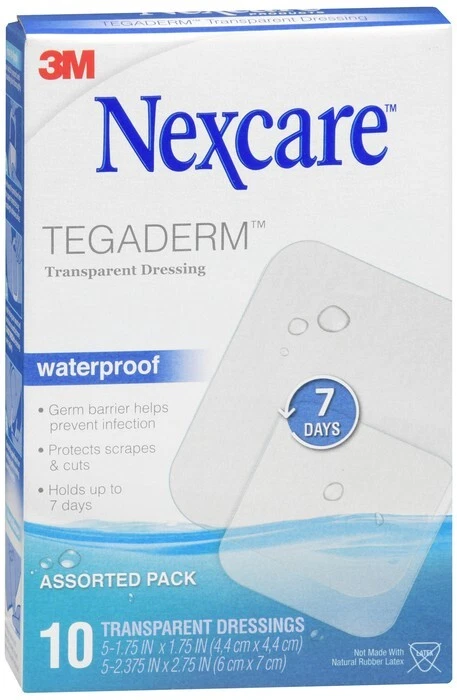 Apósitos Nexcare Tegaderm Transparentes Impermeables Surtidos 10 EA Foto 1 de 1