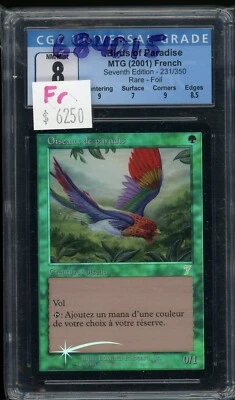 Birds of Paradise - 7th Edition french foil, CGC 8 NM/Mint. MTG (pop 1) - Image 1 of 2