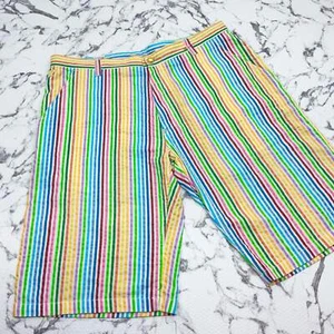 Men's Parish Multicolor Striped Shorts NWT - Picture 1 of 5