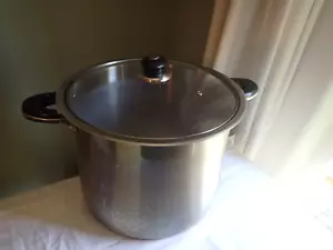 Casseruola in acciaio inox 20 o 21,5 qt con ripiano acqua bagno o vapore - Foto 1 di 6