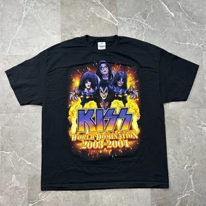 Vintage Kiss Graphic Tour Tee Herren 2XL XXL y2k World Domination Kurzarm - Bild 1 von 8