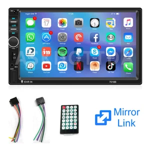 Double 2DIN 7&quot; Car MP5 Player Bluetooth Touch Screen FM/USB Stereo Radio - Picture 1 of 6