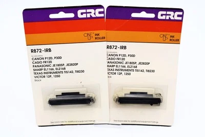Lote de 2 rodillos de tinta GRC One Up R872-IRB para Canon, Casio, Sharp, TI Foto 1 de 4
