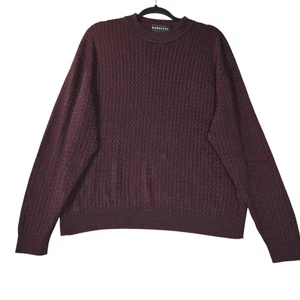 Baracuta Mens XL Pullover Sweater Red Brown Auburn Ribbed Knit Breathable - Picture 1 of 10