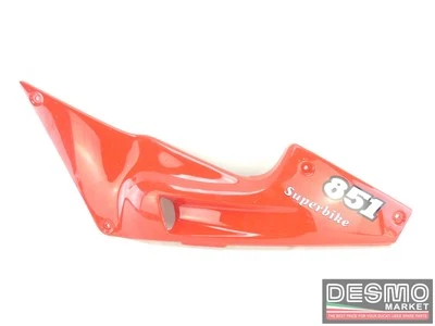 Red left side saddle fairing panel Ducati 851 *010693* Foto 1 de 4