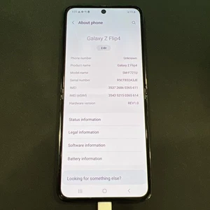 Samsung Galaxy Z Flip4 - 128 Go - SM-F721WU - Verrouillé avec Verizon - Photo 1 sur 4
