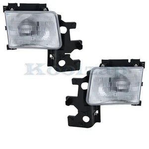 For 94-97 Ram Van Full Size Headlight Headlamp Head Light Lamp w/Bulb SET PAIR - Picture 1 of 7