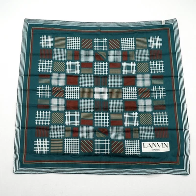 Винтажный шелковый шарф Lanvin Paris с геометрическим узором сделано во Франции - Изображение 1 из 4