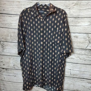 Riscatto Italia button-front Italian-made short sleeve shirt size Large - Picture 1 of 7