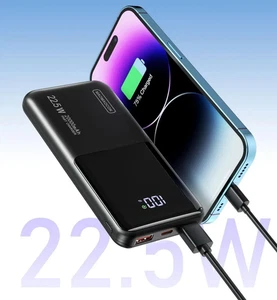 Power Bank 20000mAh 22.5W Klein Schnellladefunktion Powerbank 1 USB C 2 USB A - Bild 1 von 9