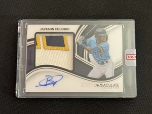 Jackson Chourio 2023 Panini Immaculate Autograph Jersey Patch #10/10 Auto - Bild 1 von 6