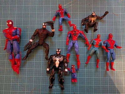 Lot of 9 Marvel Spider-Man Action Figures SUPERHERO “LOOK “ Venom - Image 1 of 4