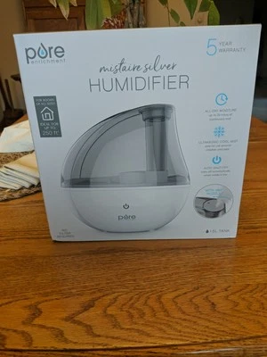 Humidificador ultrasónico Pure Enrichment MistAire plateado de niebla fría 1,5 L Foto 1 de 3