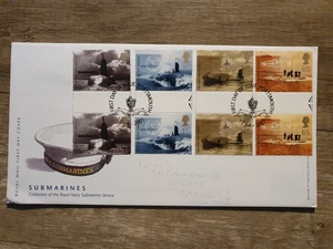 2001 - U-Boote - Dachrinnenpaar Ersttagsbrief - #2820 - Bild 1 von 1