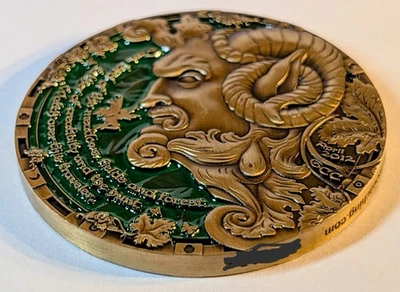 Geocoin Club April 2012 - Cache Guardian - New Unactivated Geocoin and pathtag - Image 1 of 4